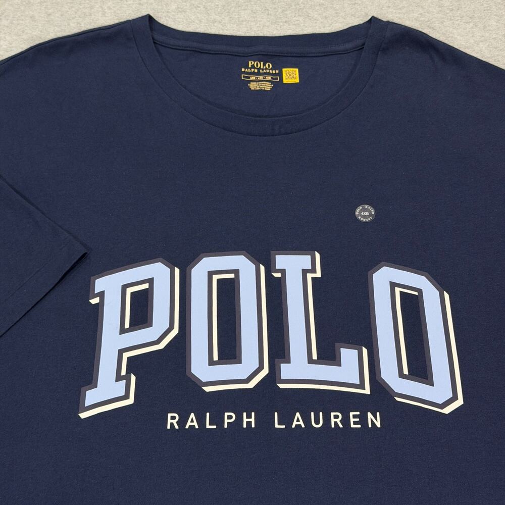 Polo Ralph Lauren Mens Short Sleeve Logo Jersey Tee Shirt 4XB 4XL Navy Blue NWT